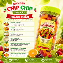 Kẹo Dẻo Chip Chip Hương Vị Trái Cây Tổng Hợp, Dẻo Dai Ngọt Thanh 500gr