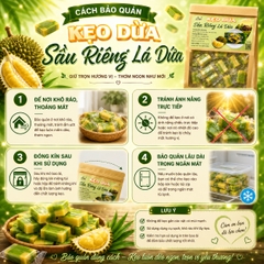 Kẹo Dừa Sầu Riêng Lá Dứa 500gr - Đặc Sản Miền Tây