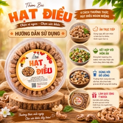 Hạt Điều A Cồ Rang Muối - Đặc Sản Bình Phước [ HỘP TRÒN ]