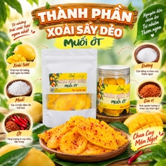 Xoài Sấy Dẻo Muối Ớt Chua Cay Mặn Ngọt Api Food ( Hàng Xuất Khẩu )