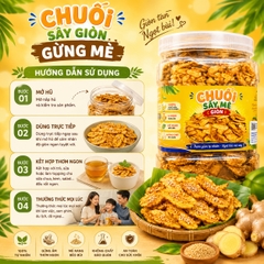 Chuối Sấy Giòn Gừng Mè 400gr