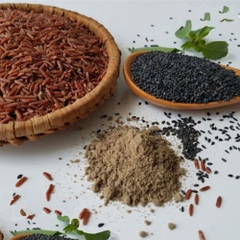 Bột Gạo Lức Mè Đen 500gr - Dinh Dưỡng Thuần Tự Nhiên, Khỏe Từ Bên Trong