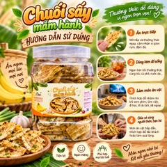 Chuối Sấy Mắm Hành 300gr - Giòn Rụm, Đậm Vị, Ăn Là ghiền