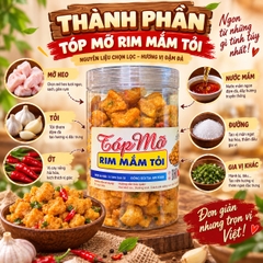 Tóp Mỡ Rim Mắm Tỏi 250gr - Giòn Rùm Rụm Ăn Là Ghiền