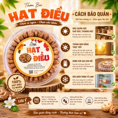 Hạt Điều A Cồ Rang Muối - Đặc Sản Bình Phước [ HỘP TRÒN ]