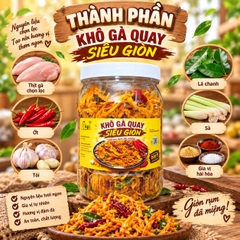 Khô Gà Quay Lá Chanh Siêu Giòn Siêu Ngon 500gr