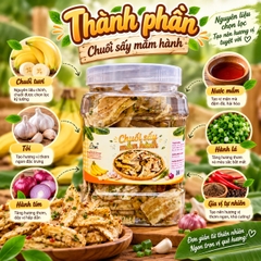 Chuối Sấy Mắm Hành 300gr - Giòn Rụm, Đậm Vị, Ăn Là ghiền