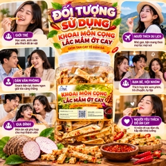 Khoai Môn Cọng Sấy Mắm Ớt Cay 500gr