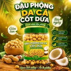 Đậu Phộng Da Cá Nước Cốt Dừa 500gr - Giòn Tan, Béo Thơm, Đậm Vị Tự Nhiên