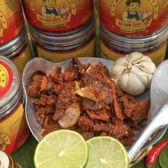 Khô Bò Vụn Cháy Tỏi 220gr – "Vụn" Nhưng Ngon & Chất, Mồi Bén Không Thể Thiếu