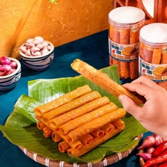 Bánh Tráng Ống Cuộn Tôm Lava Trứng Muối