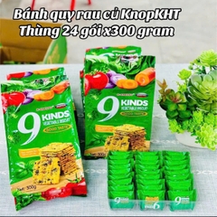 (NGUYÊN THÙNG) Bánh Quy Ăn Kiêng 9 Loại Rau Củ Weisel (Gói 328g)