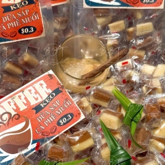Kẹo Dừa Sáp Cà Phê Muối Ăn Lạ Miệng, Béo Thơm 500gr
