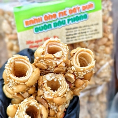 Bánh Ống Mè Cốt Dừa Cuộn Đậu Phộng