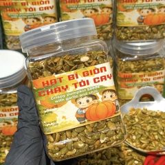 Hạt Bí Rang Tỏi Ớt Ăn Là Mê, Cay Thơm Giòn Rụm 500gr