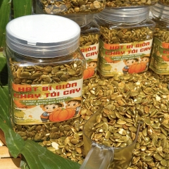 Hạt Bí Rang Tỏi Ớt Ăn Là Mê, Cay Thơm Giòn Rụm 500gr