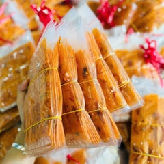 Set 10 Gói Bánh Tráng Tôm Dẻo Cuộn Khô Bò Sợi Hành Phi Siêu Cuốn