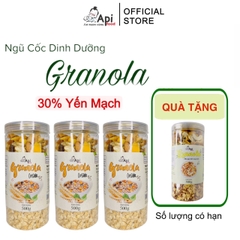 [ COMBO 3 TẶNG 1 ] Ngũ Cốc Dinh Dưỡng Granola 30% Yến Mạch 2KG - Ăn Vặt Api Food - Ngũ Cốc Ăn Kiêng, Hổ Trợ Giảm Cân