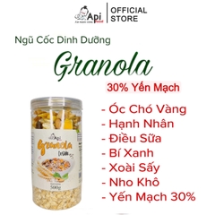 [ COMBO 3 TẶNG 1 ] Ngũ Cốc Dinh Dưỡng Granola 30% Yến Mạch 2KG - Ăn Vặt Api Food - Ngũ Cốc Ăn Kiêng, Hổ Trợ Giảm Cân