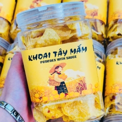 Khoai Tây Sấy Tẩm Vị Mắm Hành - Ăn Vặt Api Food