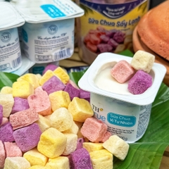 Sữa Chua Sấy Thăng Hoa Mix Vị Hoa Quả Thơm Ngon 200gr - Ăn Vặt Api Food