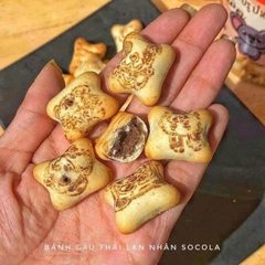 (NGUYÊN THÙNG) Bánh Gấu Nhân Kem Sữa Socola Thái Lan Hộp Thiếc Sang Trọng - Ăn Vặt Api Food