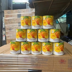 Đào Tươi Ngâm Nước Đường Hạ Long MV Lon 820g - Ăn Vặt Api Food