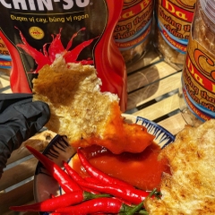 Cá Da Bò Nướng Than Hồng Chấm Sốt Cay - Ăn Vặt Api Food