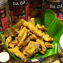 Da Cá Lắc Trứng Muối Cay Vàng Ống Giòn Tan 250gr