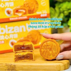 Bánh Trung Thu Lava Trứng Chảy Bibizan 540gr ( Hộp 12 Cái )