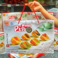 Bánh Pía Bách Vị Tân Huê Viên 900gr - Hộp 6 Cái (Kèm Túi Xách Sang Trọng)
