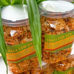 Snack Cơm Viên Lắc Rong Biển Mắm Giòn Rụm Chuẩn Vị, Ăn Là Ghiền 400gr
