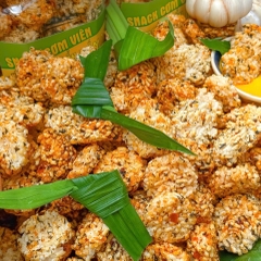 Snack Cơm Viên Lắc Rong Biển Mắm Giòn Rụm Chuẩn Vị, Ăn Là Ghiền 400gr