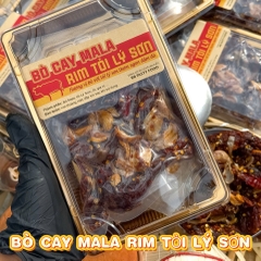 Khô Bò Cay Mala Rim Tỏi Lý Sơn Đậm Đà Vị Ngon Cay Khó Cưỡng 300gr