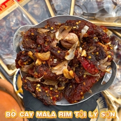 Khô Bò Cay Mala Rim Tỏi Lý Sơn Đậm Đà Vị Ngon Cay Khó Cưỡng 300gr