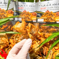 DA CÁ HỒI QUAY XUYÊN TIÊU 220gr – Giòn Tan Rôm Rốp, Tê Cay Độc Lạ