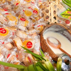 Kẹo Dừa Non Cuộn Sầu Riêng 500gr – Dẻo Mềm Béo Ngậy, Thơm Ngon Tan Chảy Vị Sầu Riêng