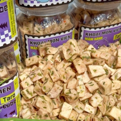 Khoai Môn Viên Cube Sấy Mắm Hành 400gr – Giòn Rụm, Đậm Đà, Ăn Là "Dính"