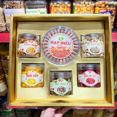 HỘP QUÀ TẾT CAO CẤP – SET 6 LOẠI HẠT DINH DƯỠNG & TRÁI CÂY