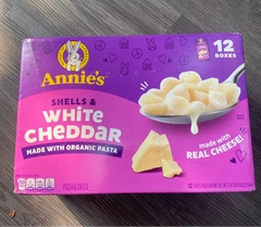 Mì Ống Phô Mai Annie’s Shells & White Cheddar Organic (Hộp 12 Gói)