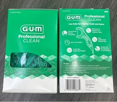 Chỉ nha khoa GUM Professional Clean 889 Sunstar – Tăm chỉ nha khoa có cán, hương bạc hà, hộp lớn Mỹ