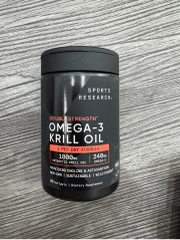 Thực phẩm bổ sung Dầu nhuyễn thể Omega-3 (Dietary Supplement) Sports Research Double Strength Omega-3 Krill Oil 90 Viên Mỹ