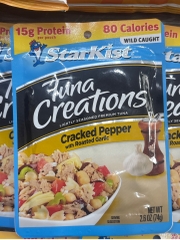 Cá Ngừ StarKist Tuna Creations Cracked Pepper & Roasted Garlic 74g Mỹ