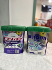 Viên rửa chén cao cấp Platinum Plus ActionPacs dùng cho máy rửa chén Cascade 1.25kg Mỹ 81 viên