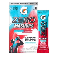 Bột Pha Nước Điện Giải Gatorade Zero Glacier Freeze & Fruit Punch 28g (8 Gói)