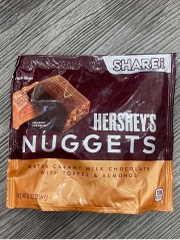 Socola Hershey’s Nuggets – Extra Creamy Milk Chocolate with Toffee & Almonds 255g Mỹ