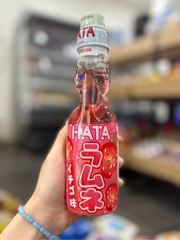 Nước ngọt Nhật có ga HATA Ramune vị Dâu Tây 200ml