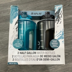 Set 2 Bình Nước ZULU 1893ml/64oz Có Quai Cầm – Bình Nước Thể Thao Theo Dõi Lượng Nước, Chống Rò Rỉ