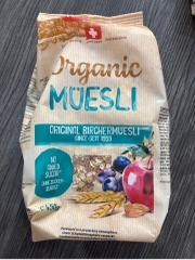 Muesli Organic Thụy Sĩ Original Birchermuesli 450g – Ngũ Cốc Yến Mạch Không Đường