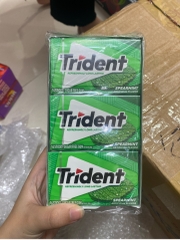 Kẹo Gum Trident Không Đường Sugarfree Thơm Mát Đủ Hương Vị US